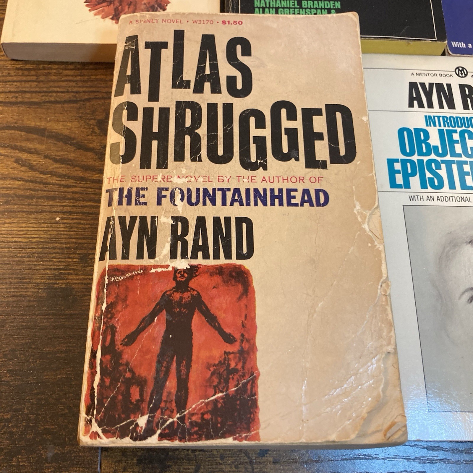 Ayn Rand Lot Paperback Books 60s 70s Romantic Manifesto Objectivist Unknown Idea