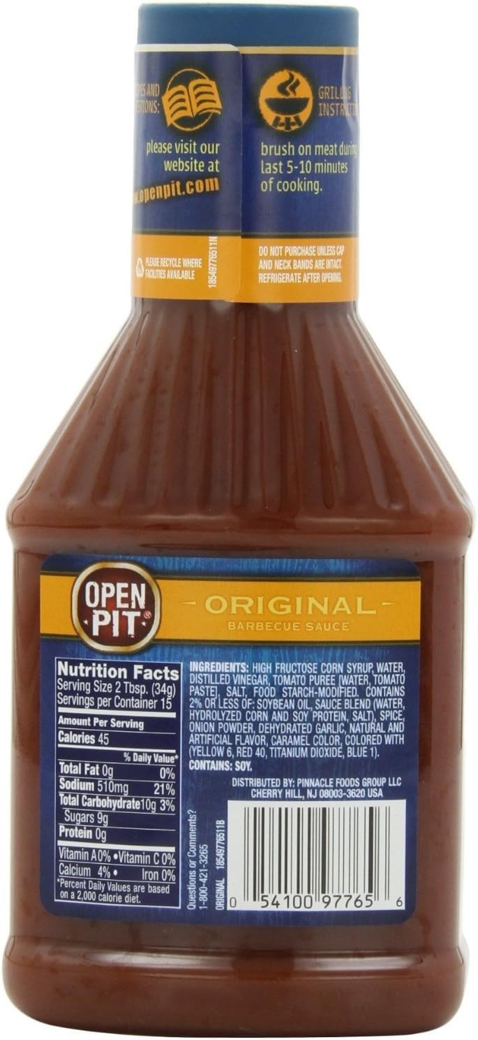 Open Pit Barbecue Sauce Original 18 Oz – 4 Pack – 18 fl oz (Pack of 4)