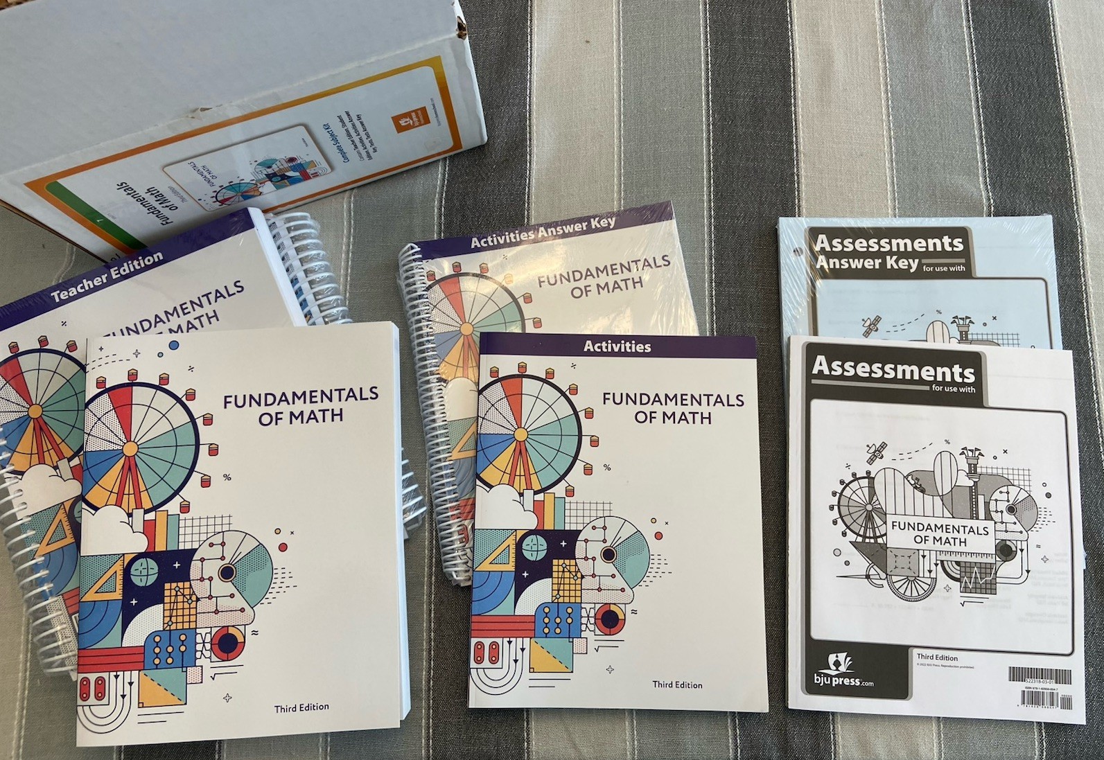 NEW BJU Press 7th grade FUNDAMENTALS OF MATH Complete Subject Kit 3rd ed Box Set