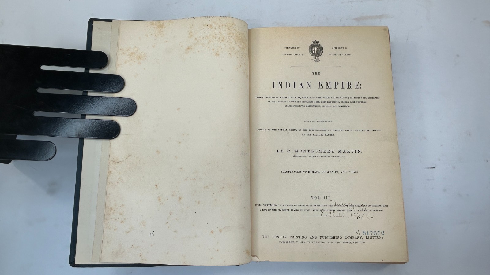 The Indian Empire by R. Montgomery Martin – 3 Volumes