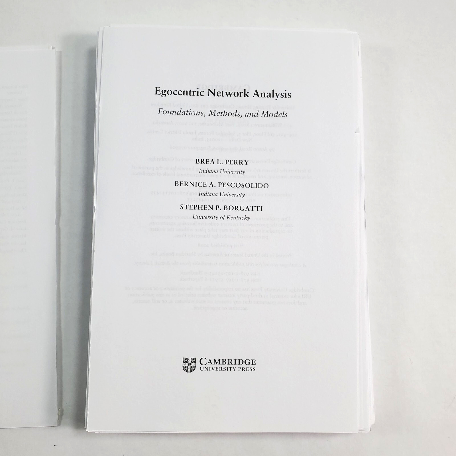 Egocentric Network Analysis Foundations Methods and 2018 Loose-leaf