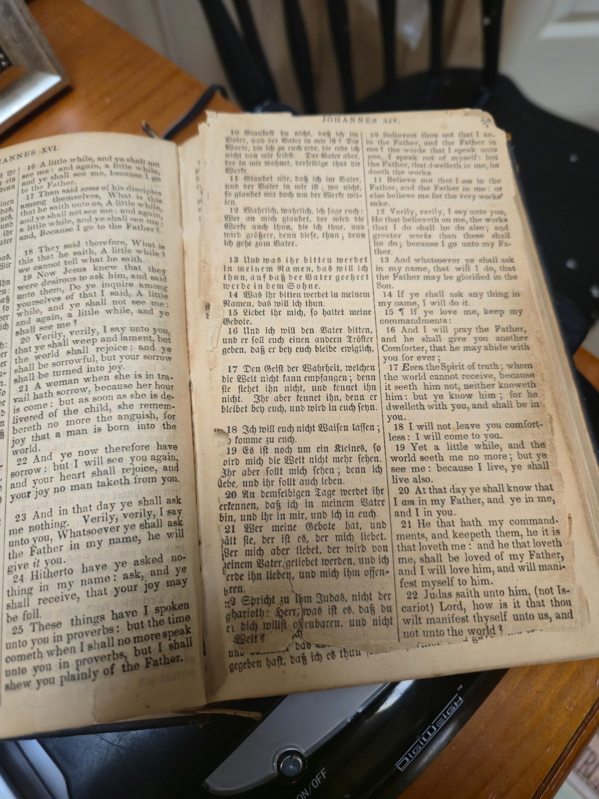 Antique 1882 German & English New Testament of the BIBLE American Bible Society