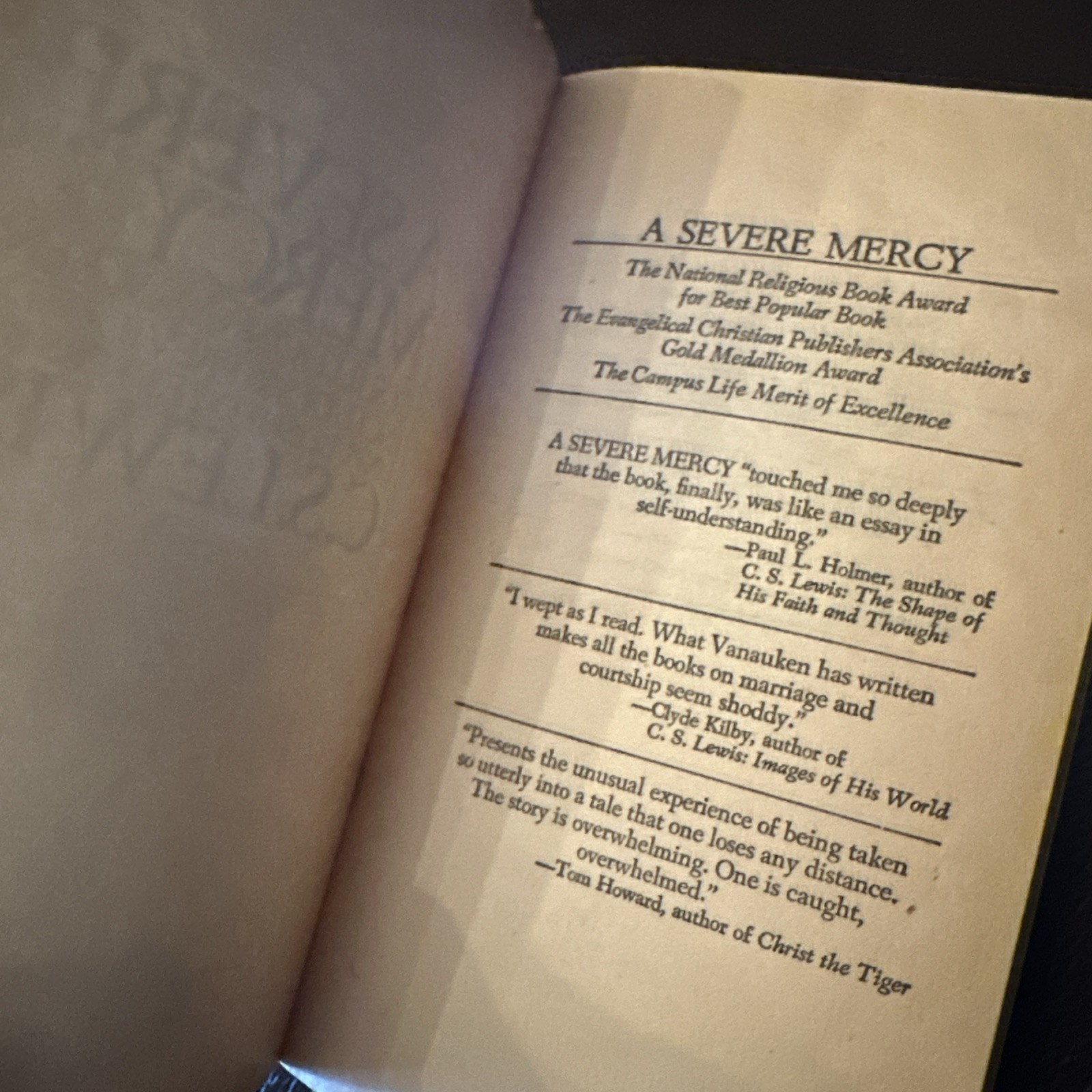 A Severe Mercy Sheldon Vanauken 18 Letters by C.S. Lewis 1979 Paperback