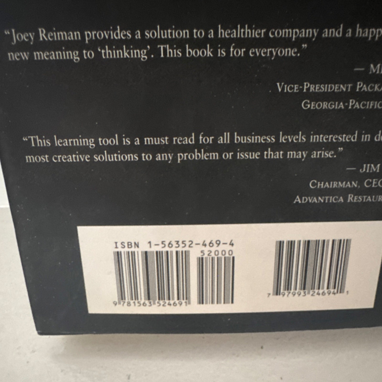 Thinking for a Living by Joey Reiman Hardcover Taylor Trade Publishing Business