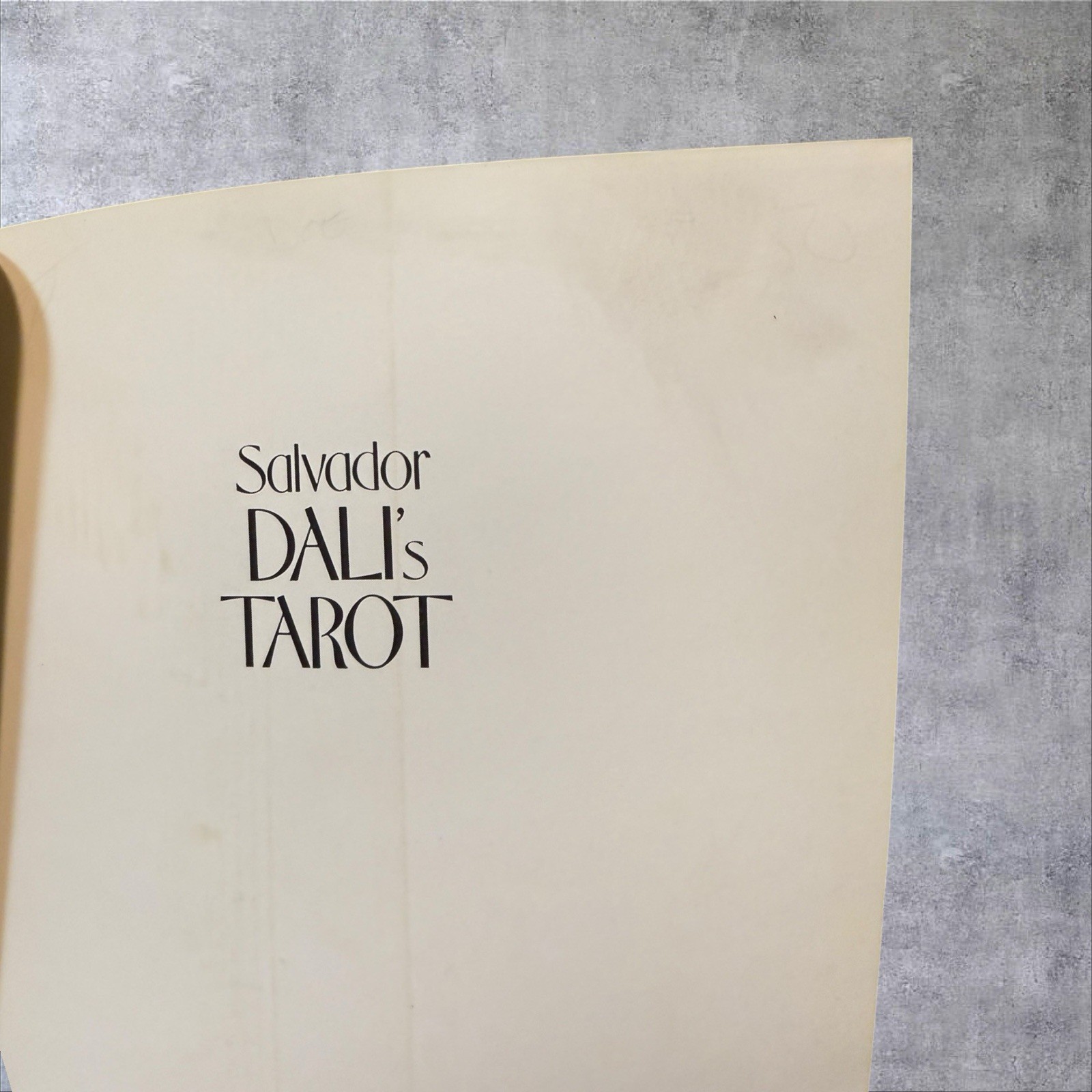 Salvador Dali’s Tarot Rachel Pollack 1985 Salem House Hardcover