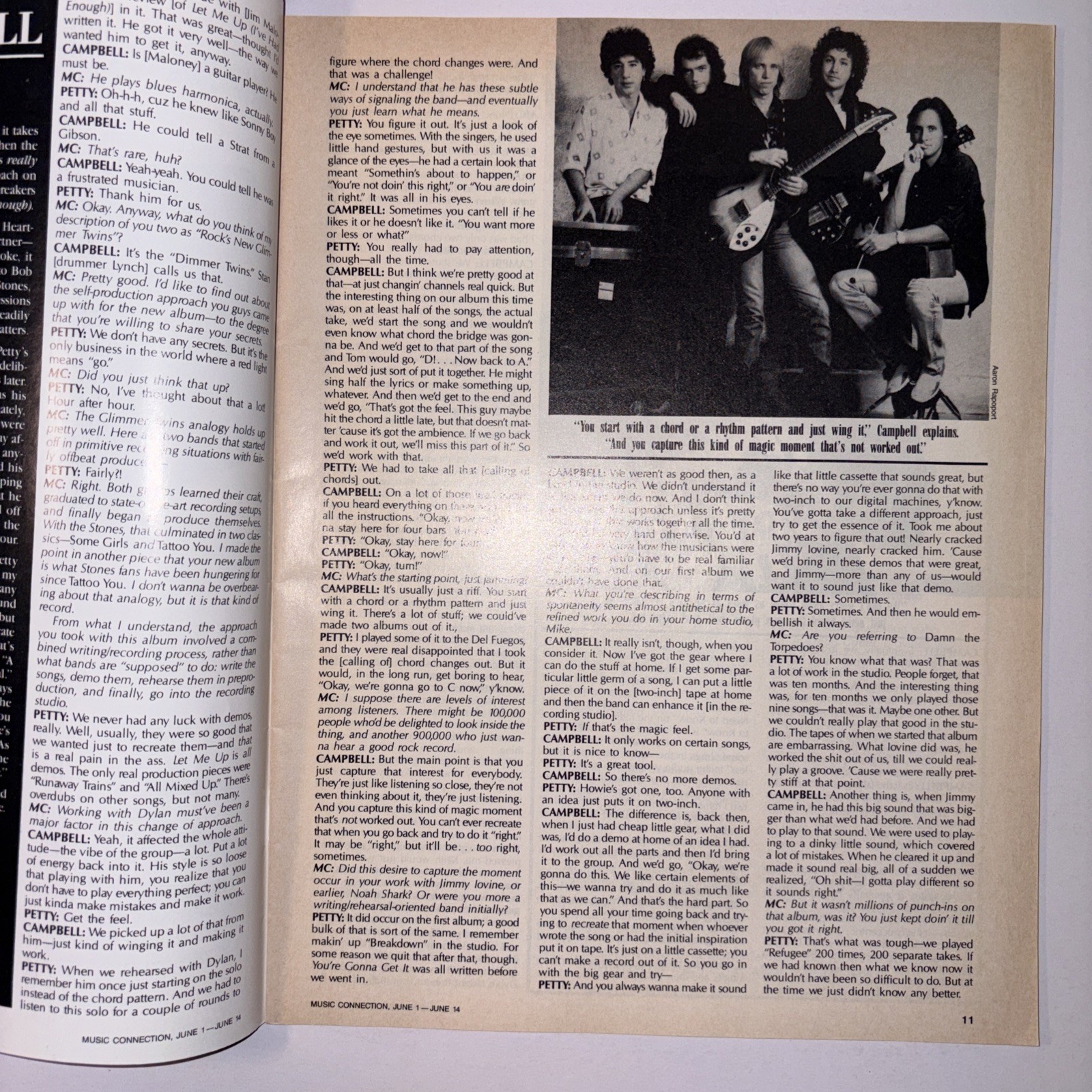 Music Connection Magazine Special Issue 1987 Tom Petty & Mike Campbell