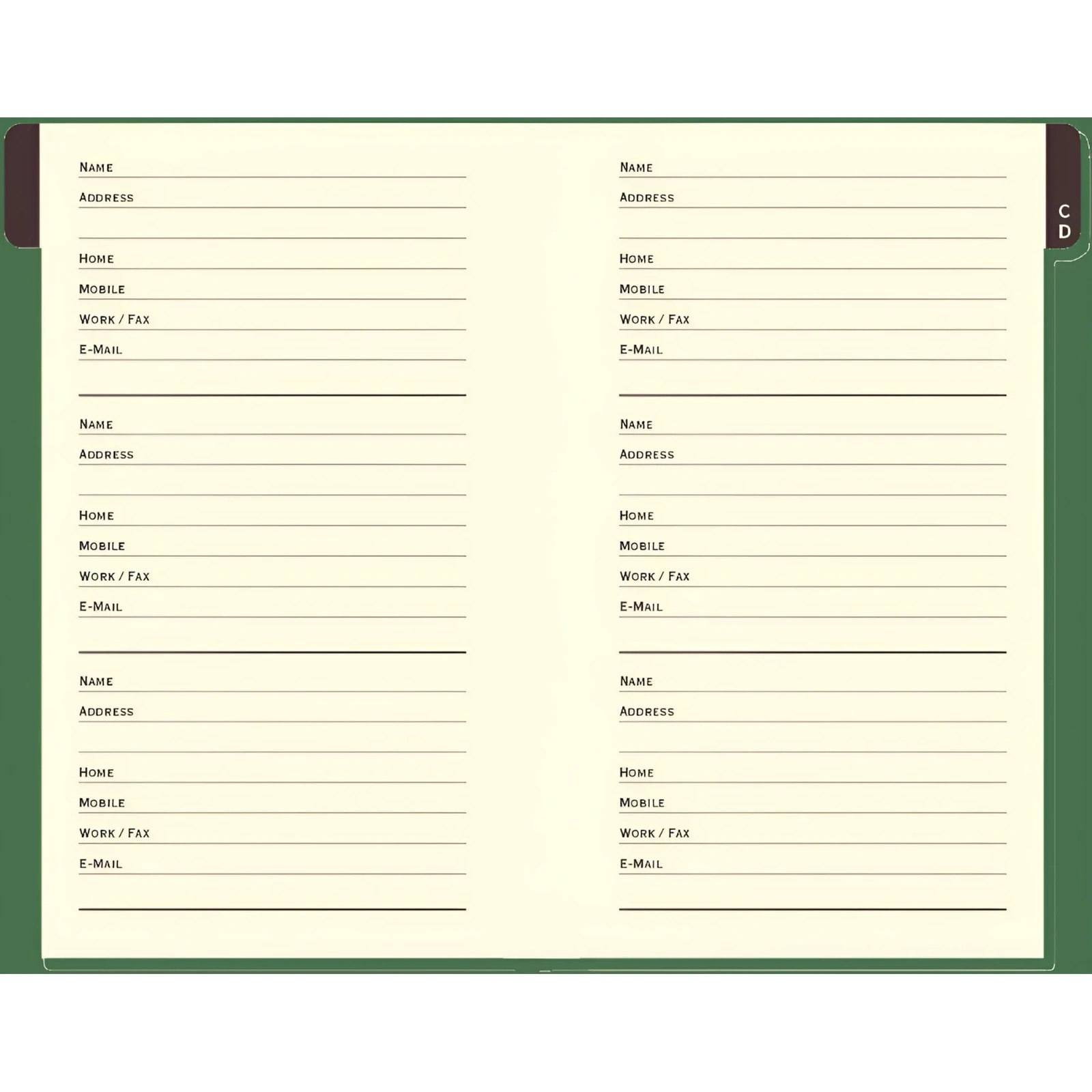 New Peter Pauper Small Address Book 160 Pages
