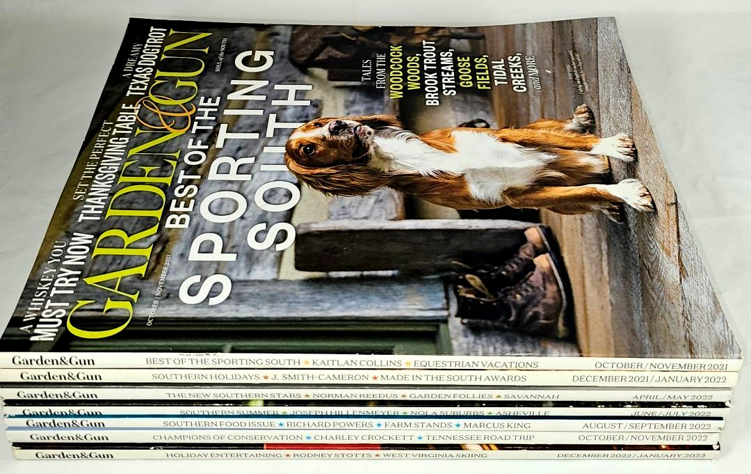Garden & Gun Magazine Lot of 7 Oct 2021 – January 2023 Different Back Issues