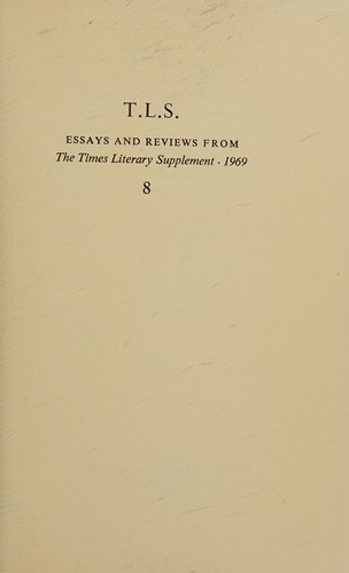 “Times Literary Supplement” not applicable
