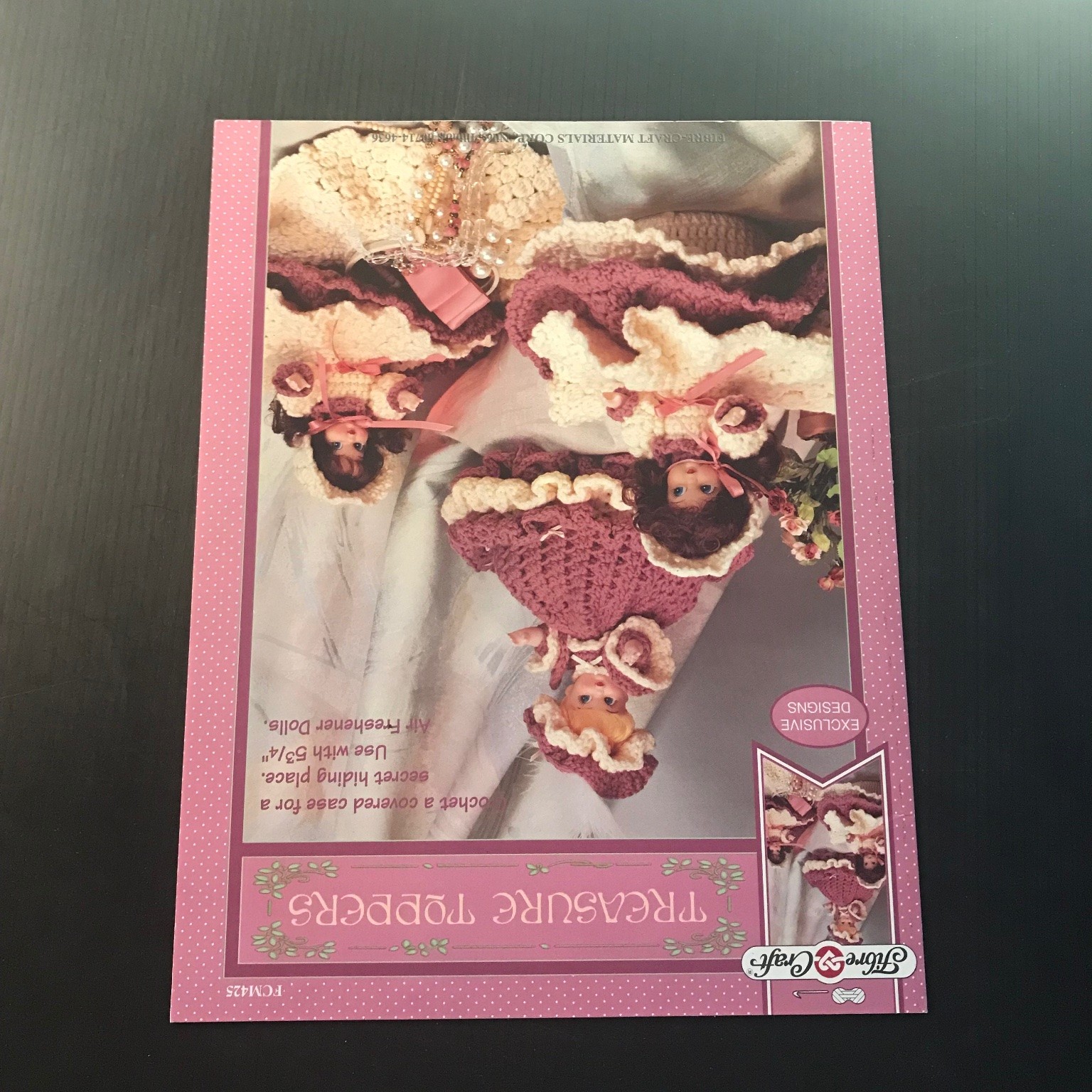 Treasure Toppers Crochet Pattern Air Freshener Doll Dress FCM425 1995