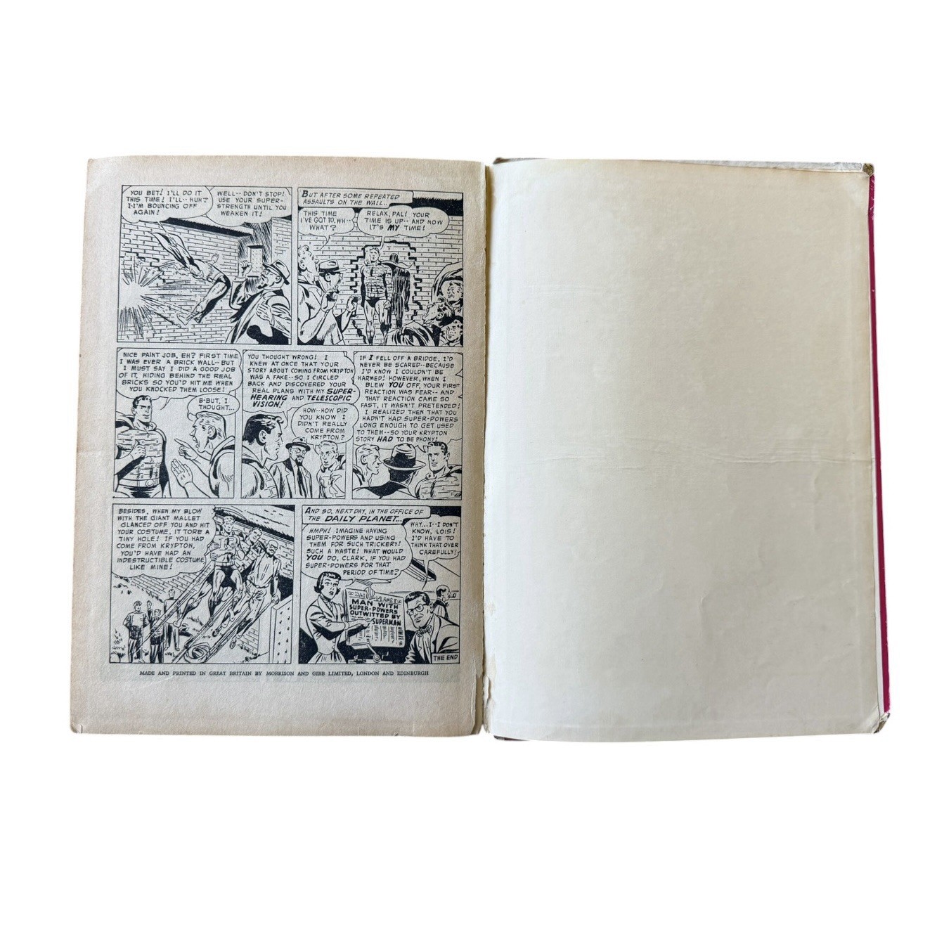 Vintage 1957–58 Superman Adventure Book Annual Atlas Publishing UK 160 Pages