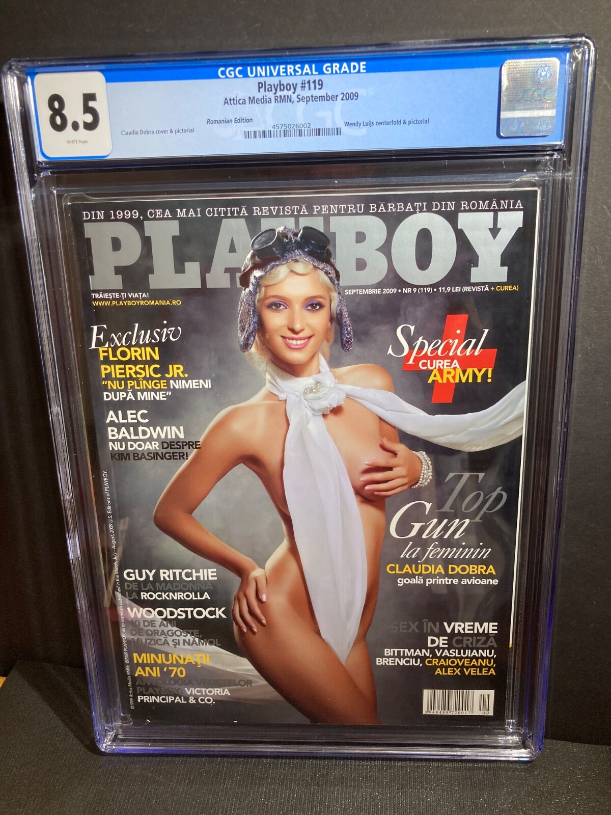 CGC Playboy September 2009 CGC 8.5 Romanian Issue Claudia Rare Foreign