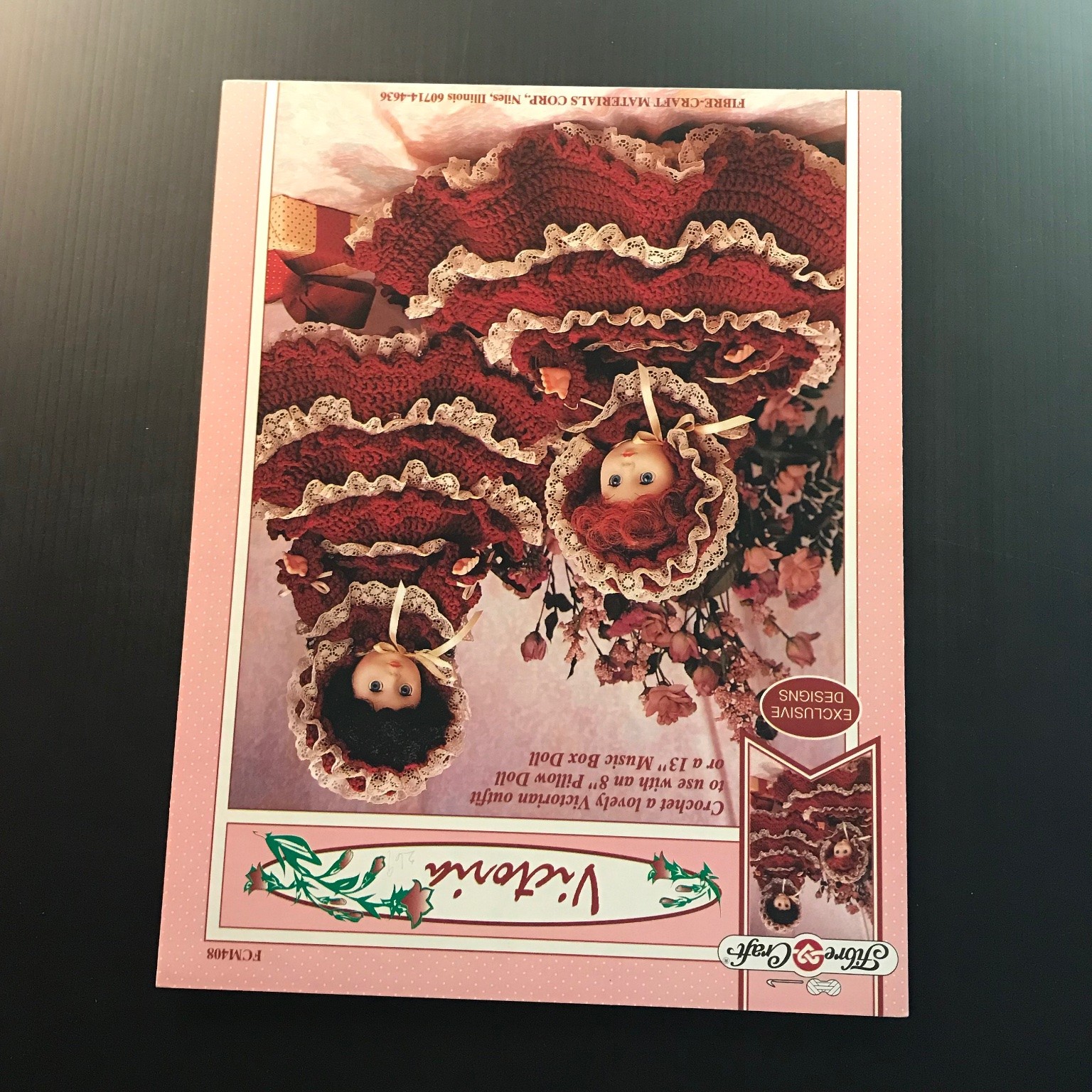 Victoria Crochet Pattern Book FCM408 1994 Doll Outfit Victorian Craft