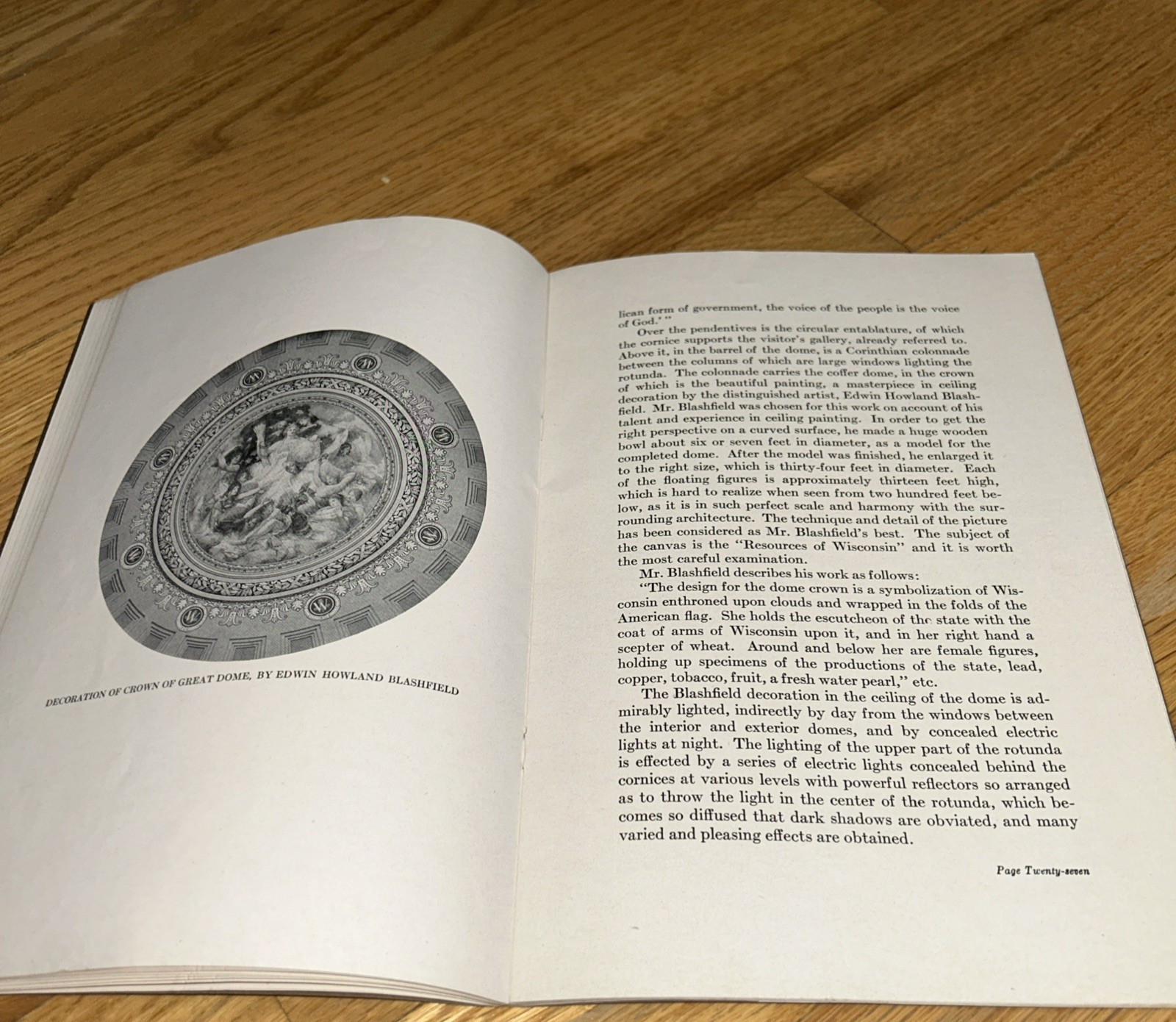 1920s GUIDE BOOK FOR WISCONSIN’S CAPITOL 58 pages with Photos