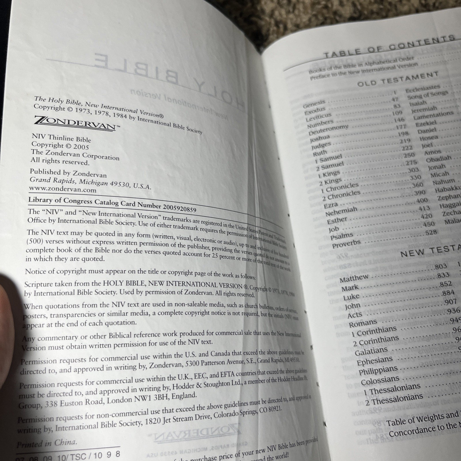 NIV Thinline Reference Bible Bonded Leather 2005 Red Letter Zondervan