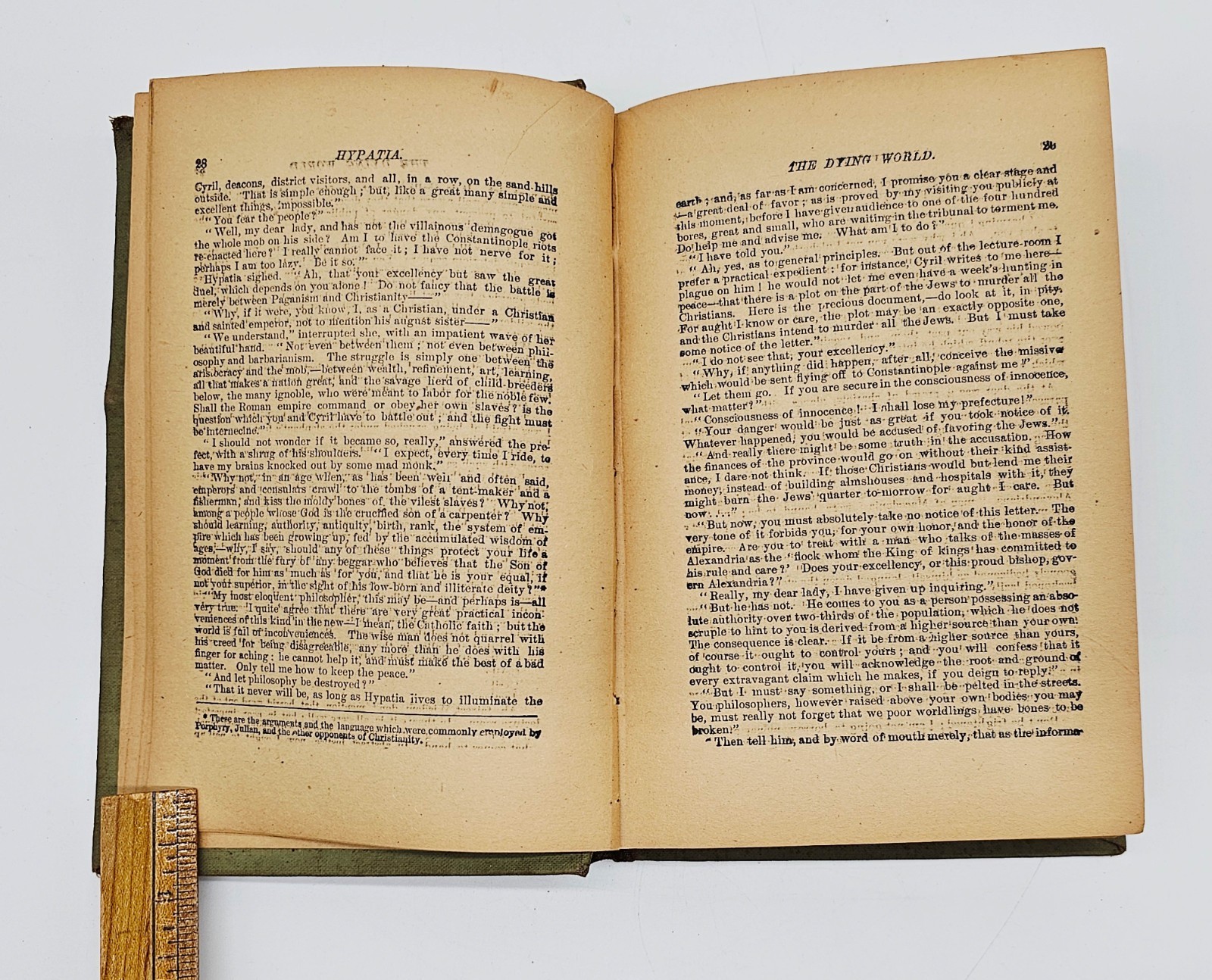 Hypatia Or New Foes With An Old Face by Kingsley Arlington Ed 1800s HC 359 pages