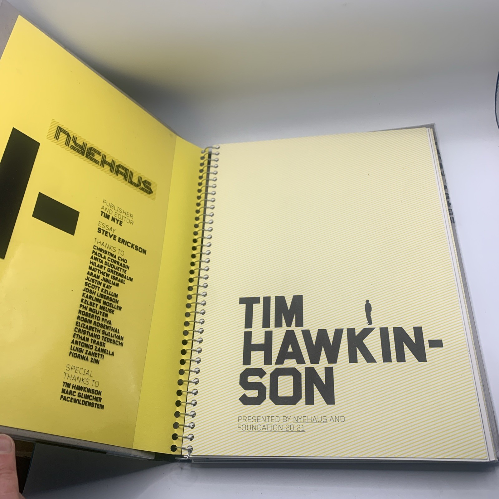Tim Hawkinson-Nyehaus art book Foundation ltd ed 522/2000