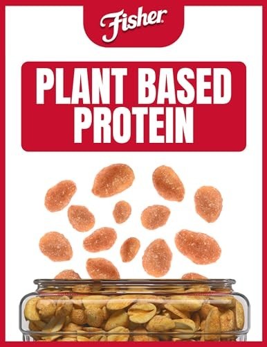 Fisher Snack Honey Roasted Peanuts, 36 Ounces (Pack of 6), Made with Real Honey,