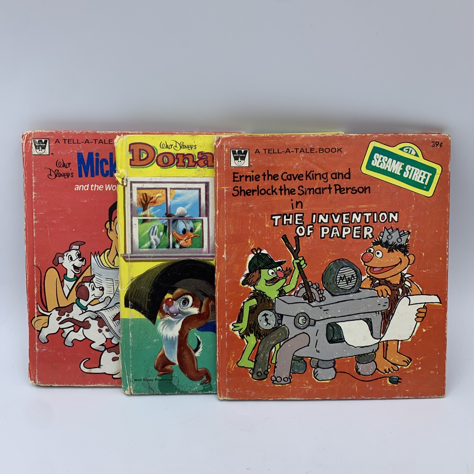 Donald Duck and Chip ‘n’ Dale & 2 More Vintage 70s Tell-a-Tale Book Lot