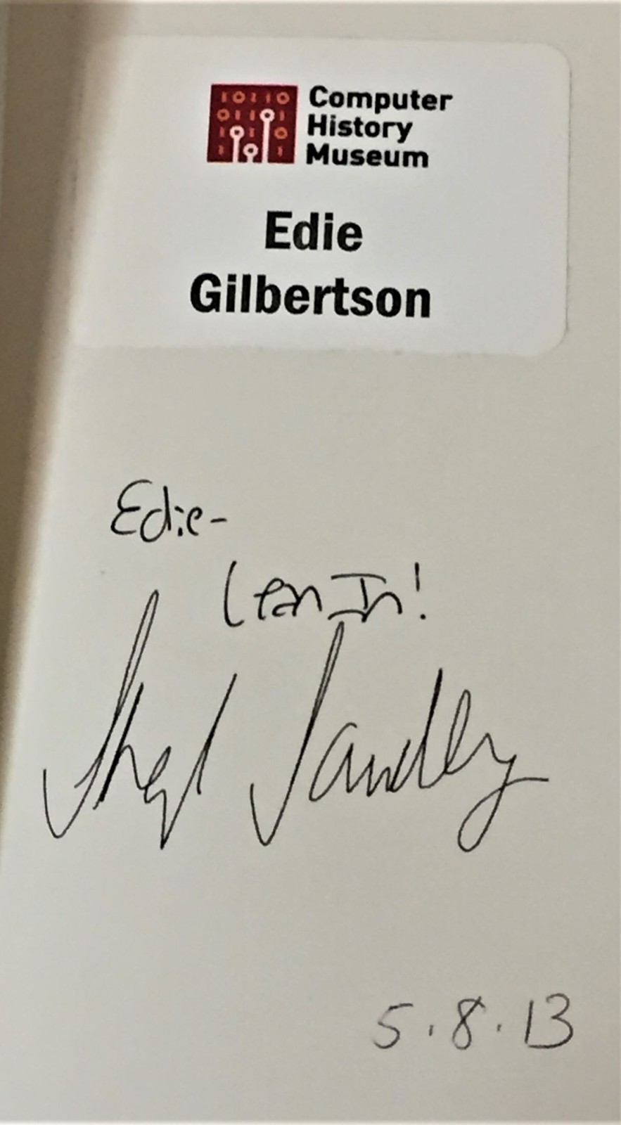 Sheryl Sandberg / LEAN IN Signed 1st Edition 2013