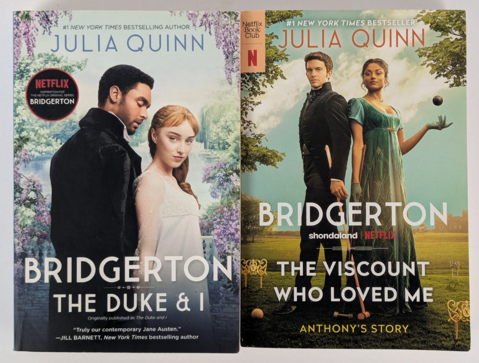 Bridgerton x 2 The Duke & I + The Viscount Who Loved Me (Paperback) Julia Quinn