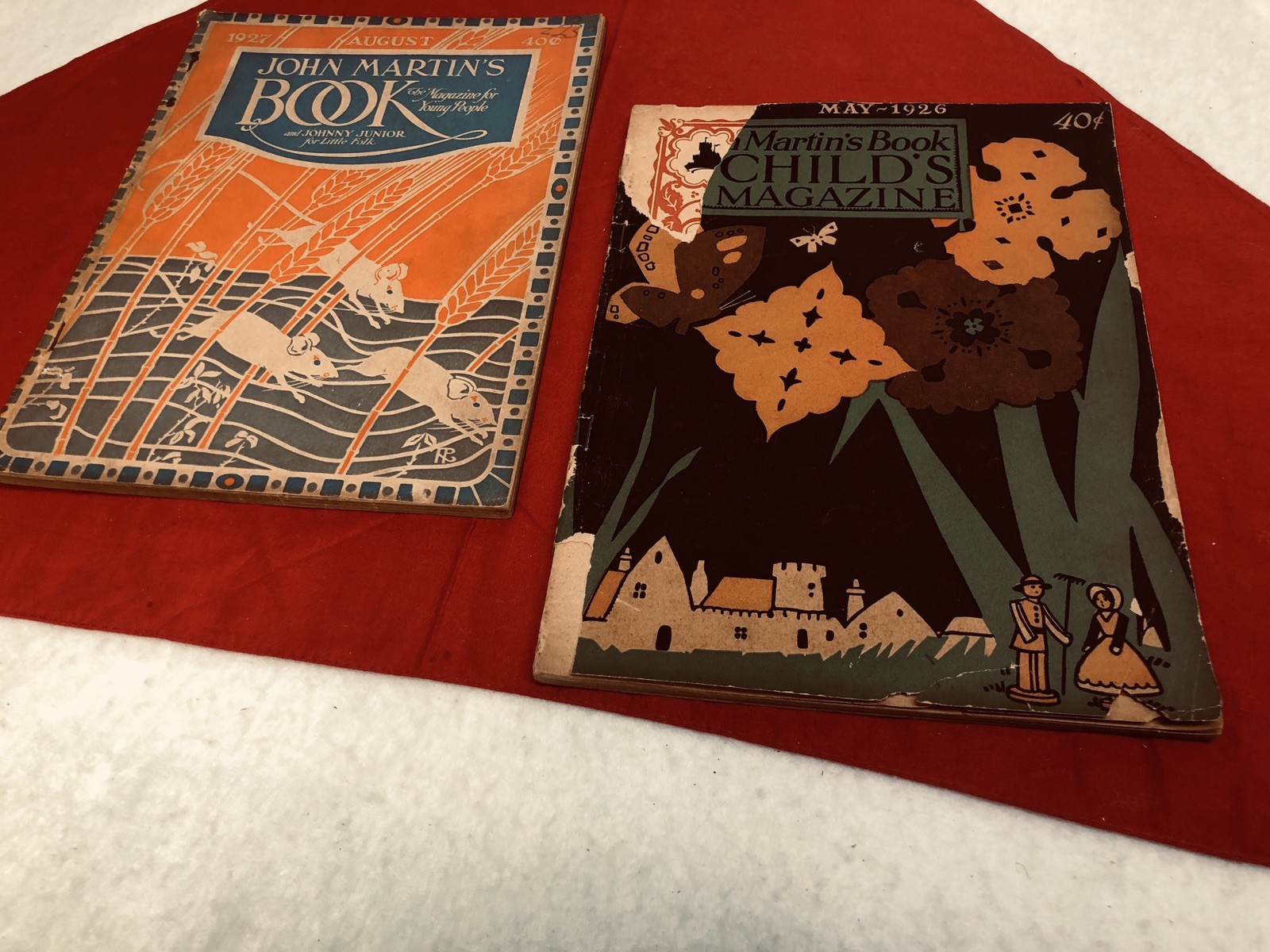 Two 1926 & 27 John Martin’s Books The Child’s Magazine AS IS but Complete