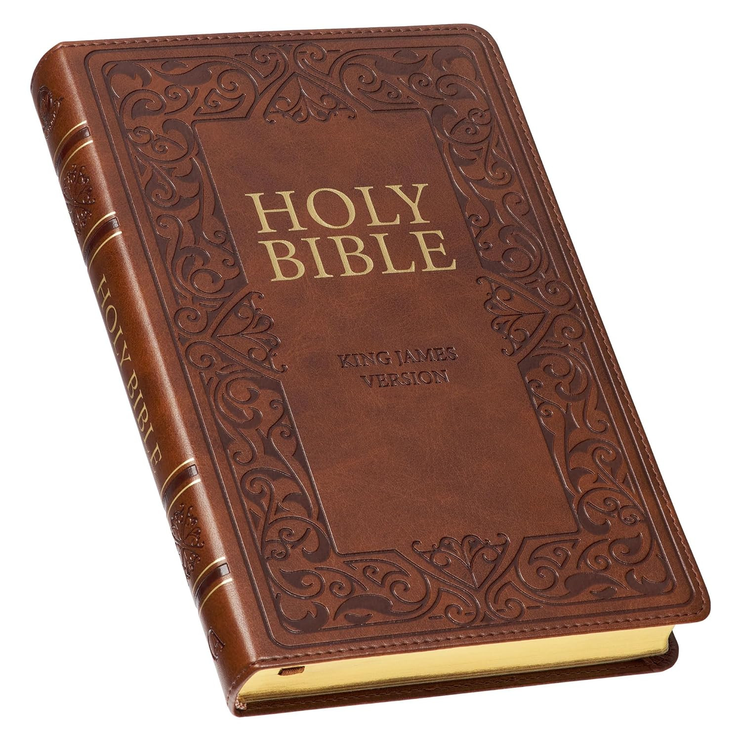 KJV Holy Bible, Standard Size Faux Leather Red Letter Edition Thumb Index & Ribb