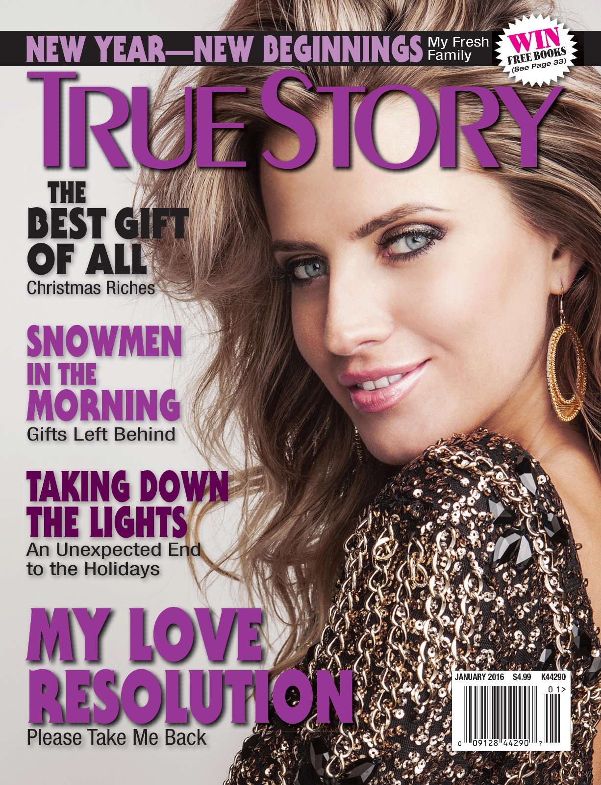2016 True Story Magazines, 4 months – JANUARY, FEBRUARY, MARCH, & APRIL.