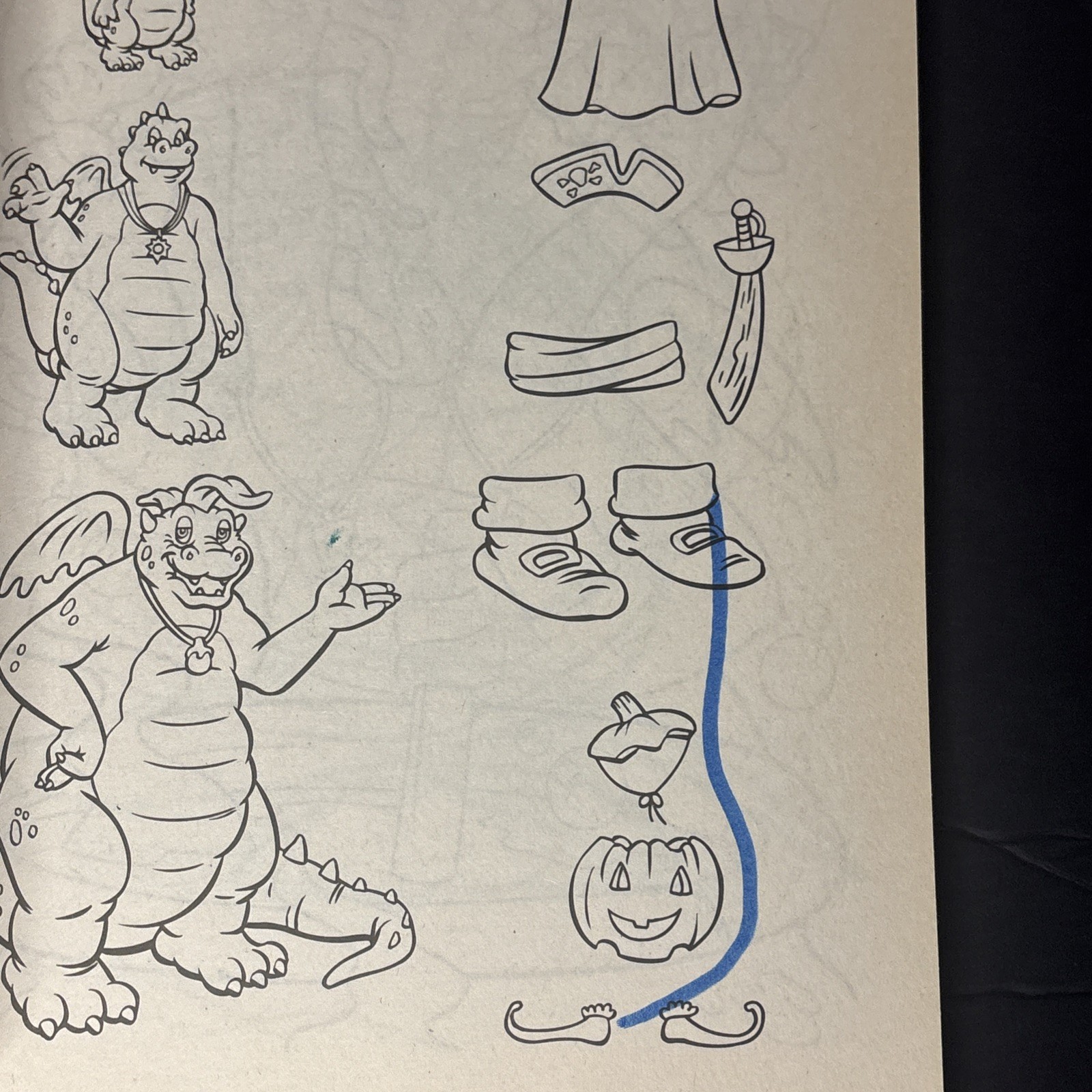 2005 Dragon Tales Dragon Days Coloring Book Some Pages Colored