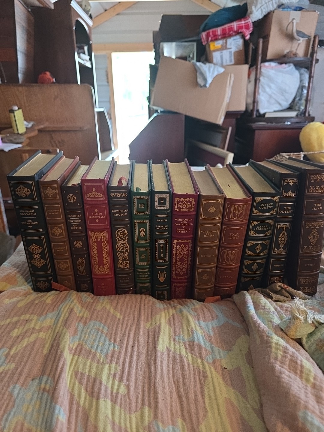 LOT 16 FRANKLIN LIBRARY LEATHER BOUND BOOKS COLLECTION LOT, GOLD GILDED, 70s-80s