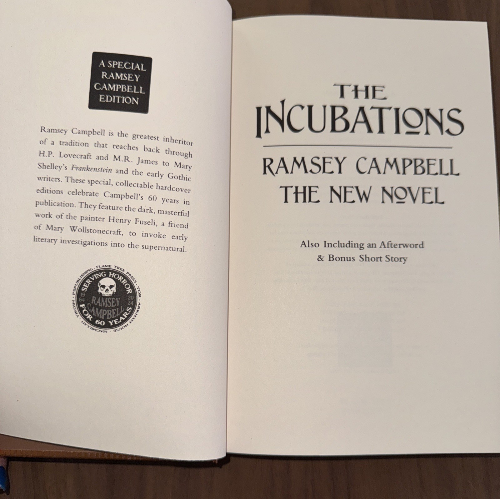The Incubations by Ramsey Campbell – Hardback – New