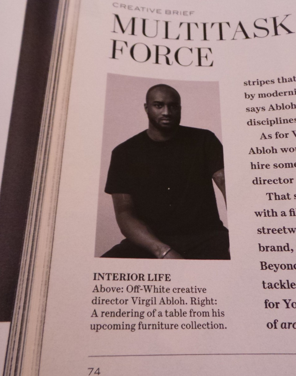 WSJ magazine Sept 2016 Shane Smith Living Large; Virgil Abloh; Colson Whitehead