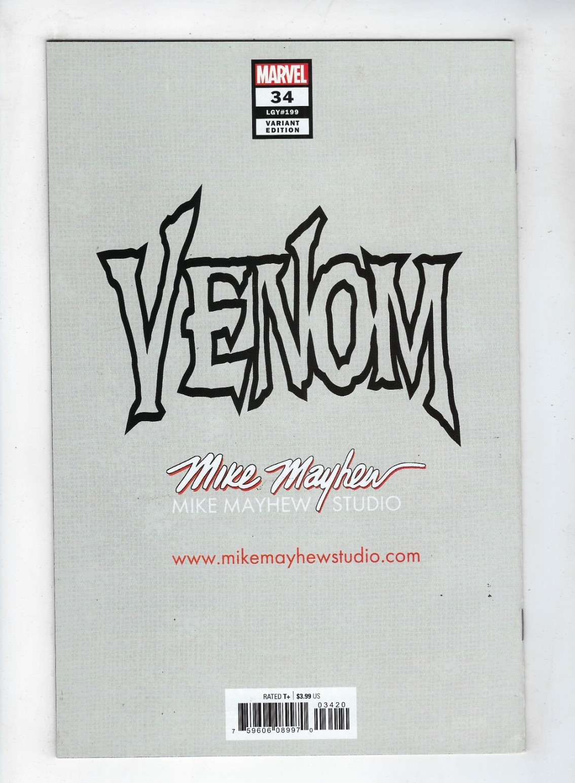 Venom # 34 Mike Mayhew Virgin Variant Sideways Cover Marvel Comics (2021) NM-