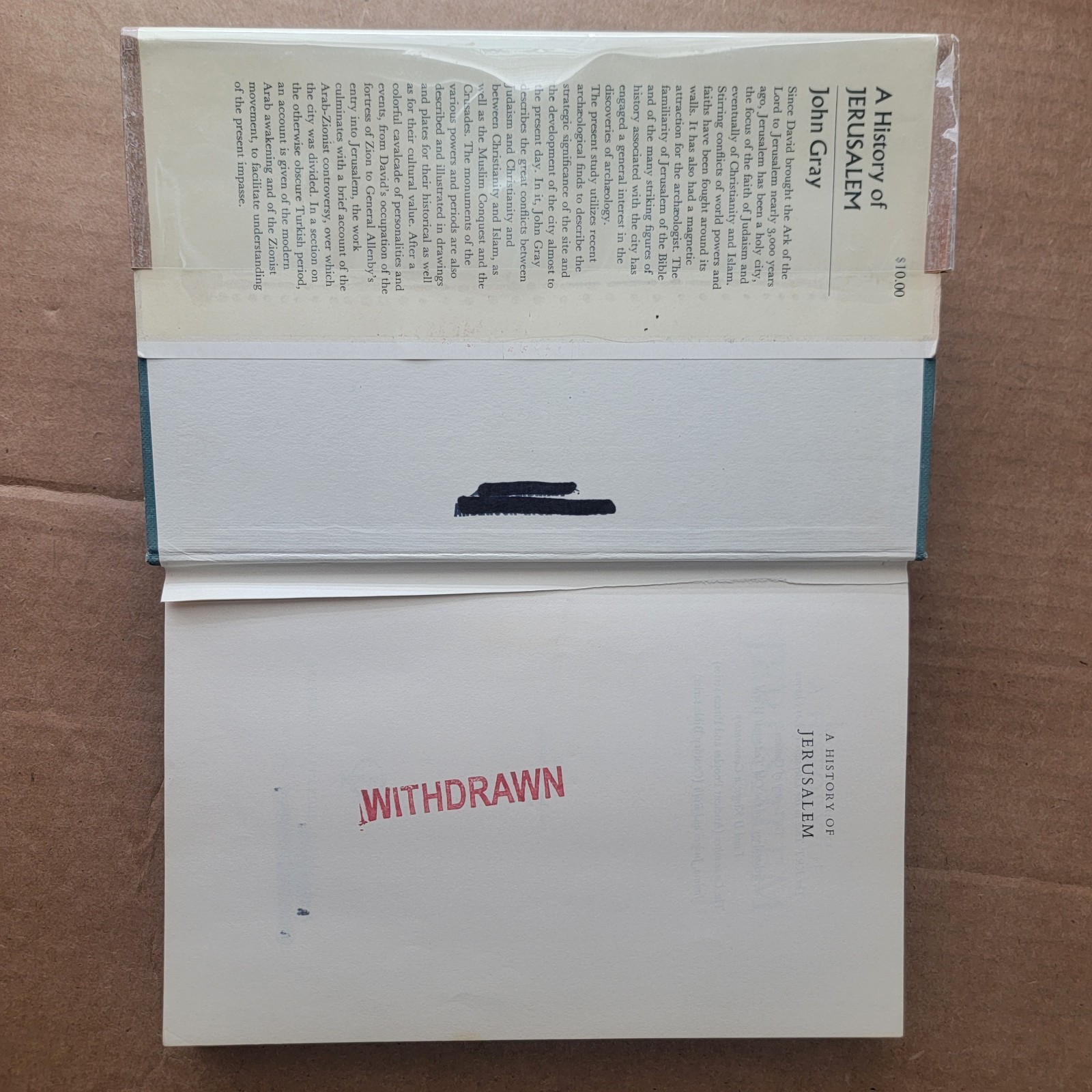 A History of Jerusalem, Gray, John, Robert Hale Ltd, 1969, Hardco