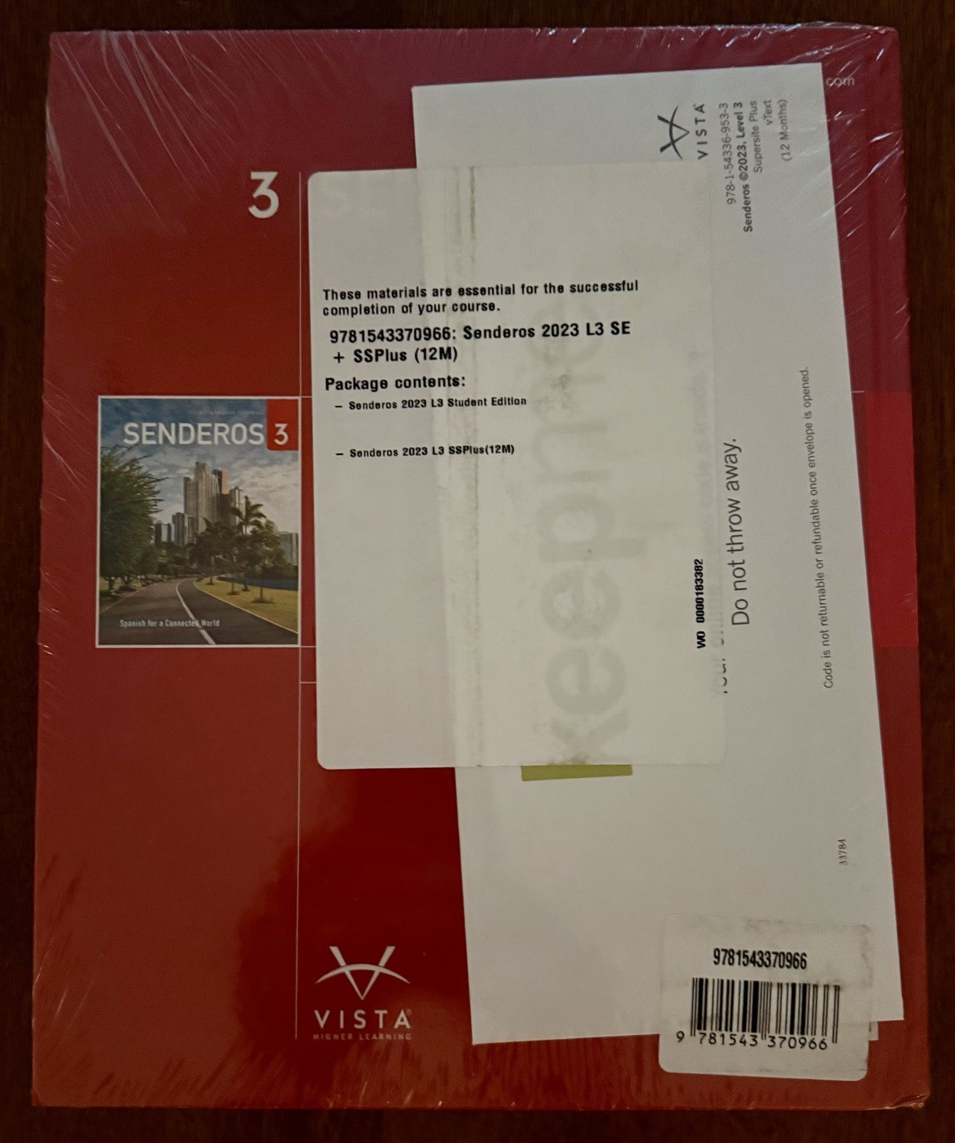 Senderos 3 Spanish for a Connected World 2023 Hardcover New/Sealed
