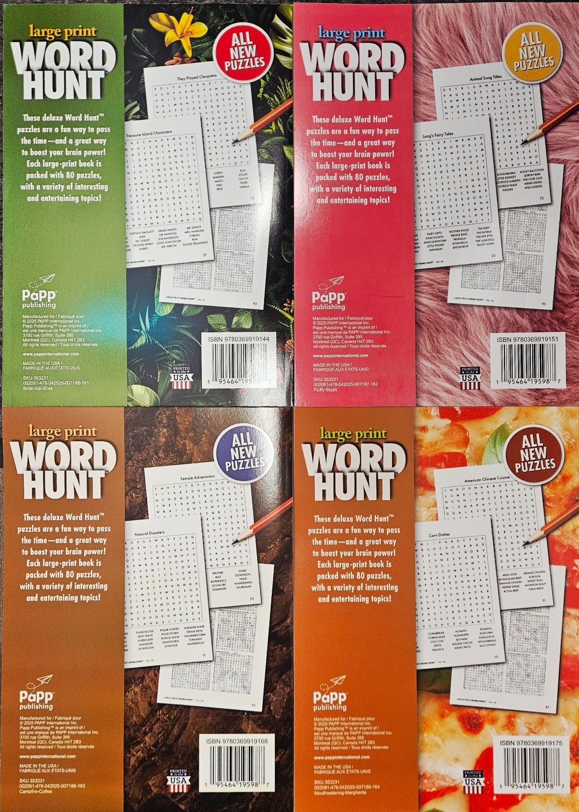 Large Print Word Hunt Vol. 161-164 Set of 4 BRAND NEW