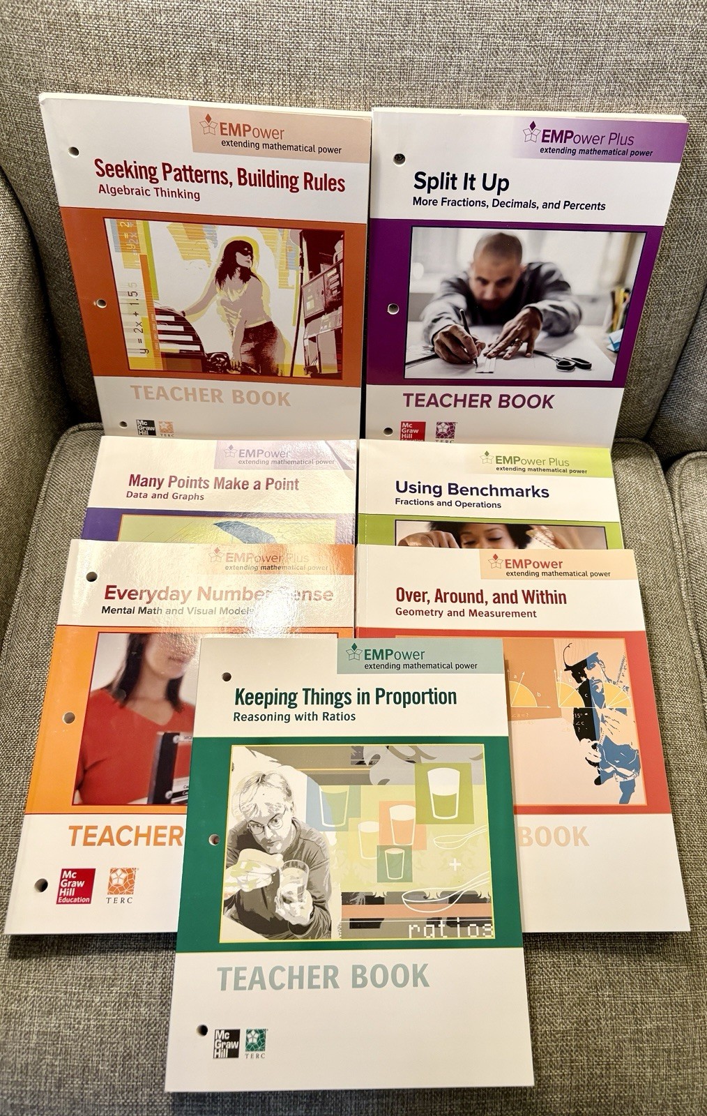 EMPower Math Textbooks McGraw Hill Teacher & Student GED HiSET Home School 14pcs