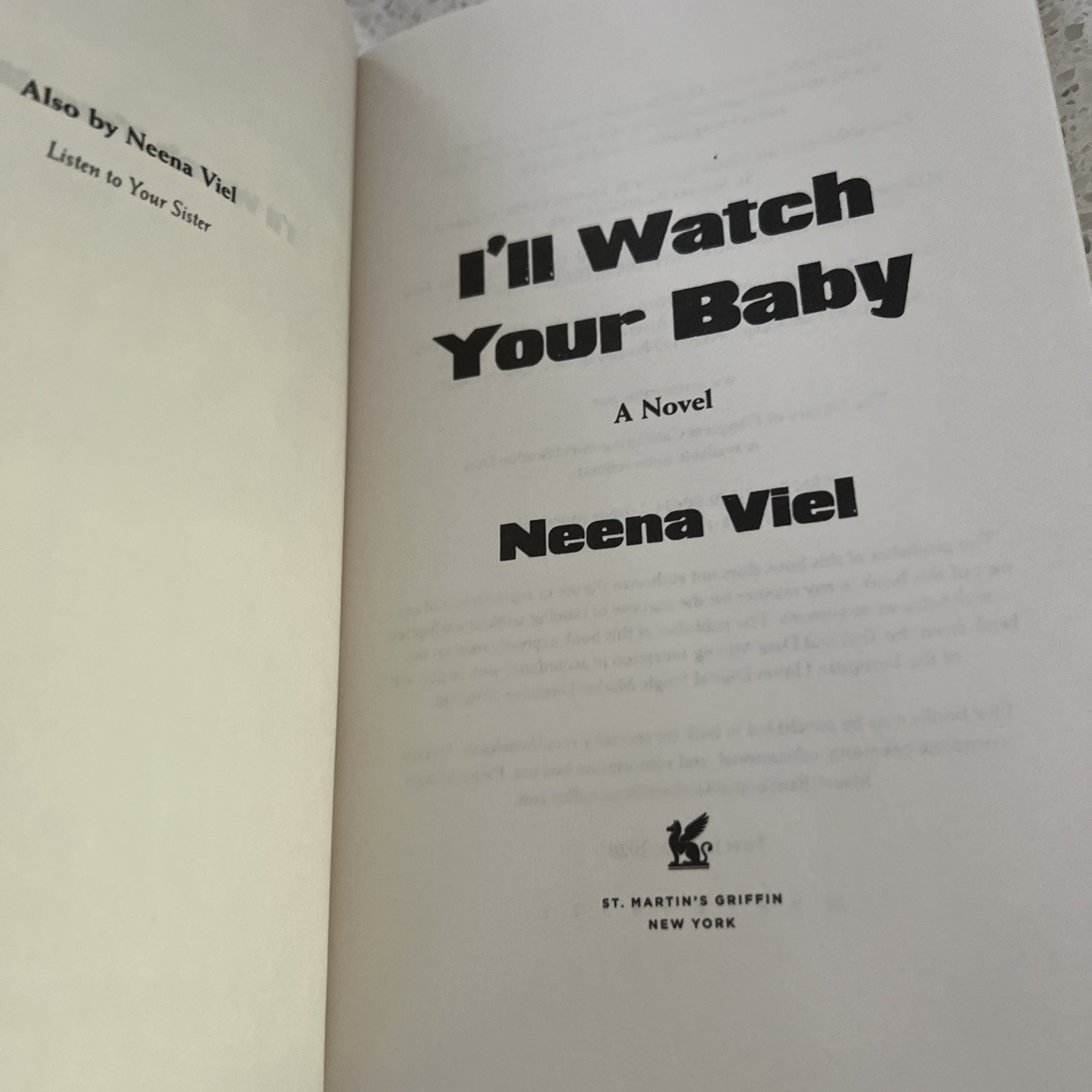 I’ll Watch Your Baby Neena Viel TPB 2026 St Martins