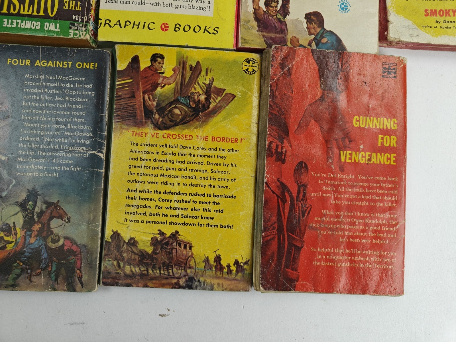 VTG Mixed Publisher Western Paperback Book Lot of 14 Wells, Ward, Short, Etc