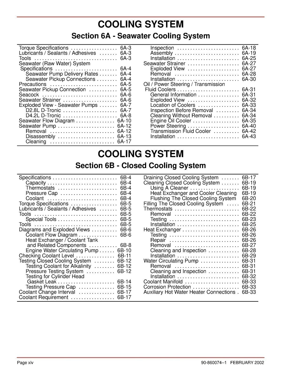 Mercury Mercruiser #22 Service Manual In-Line Diesel D2.8L D4.2L D-Tronic COVERE