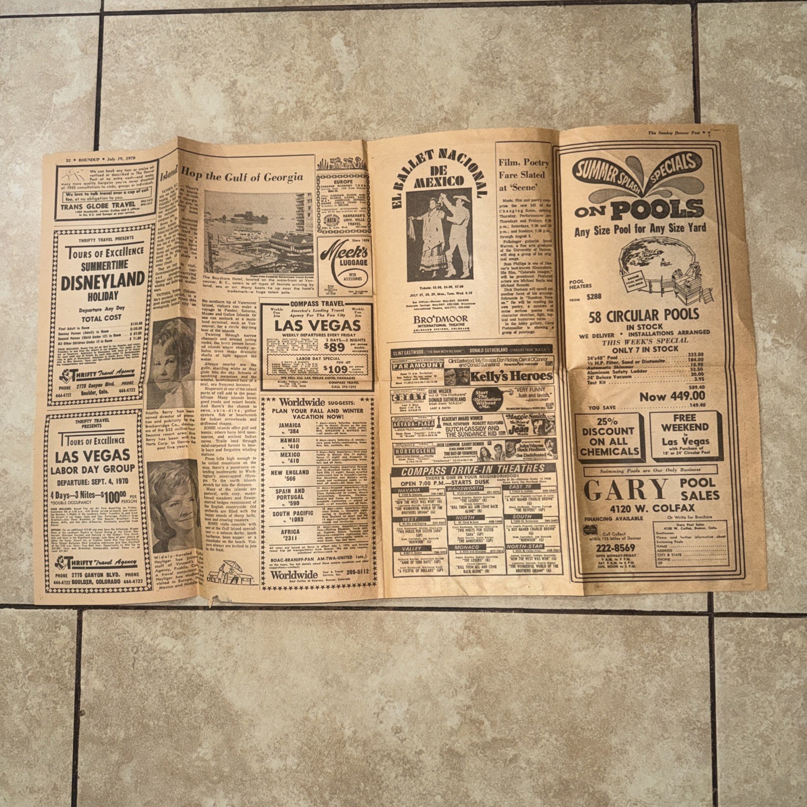 Authentic Two Wars Gen Samuel G French 1901 Antique w/ 1970 Newspaper