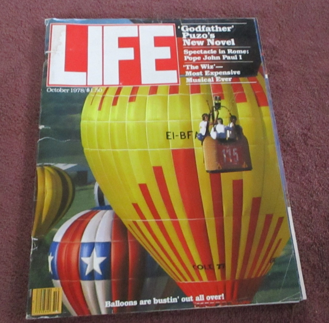 1978 OCTOBER LIFE MAGAZINE – HOT AIR BALLOONS FRONT COVER – 136 Pages