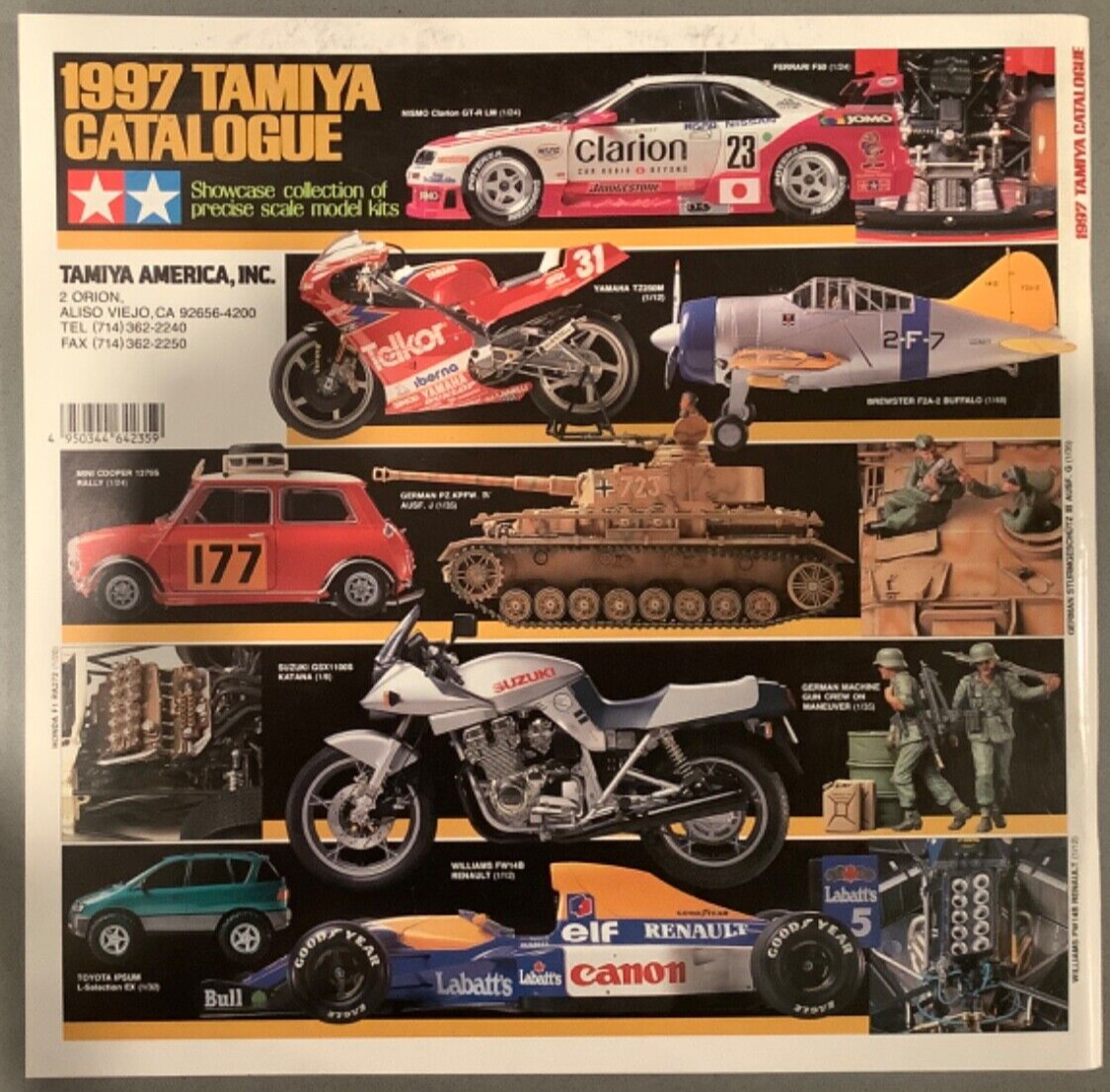 1997 Tamiya Catalogue Catalog Showcase Collection of Precise Scale Model Kits