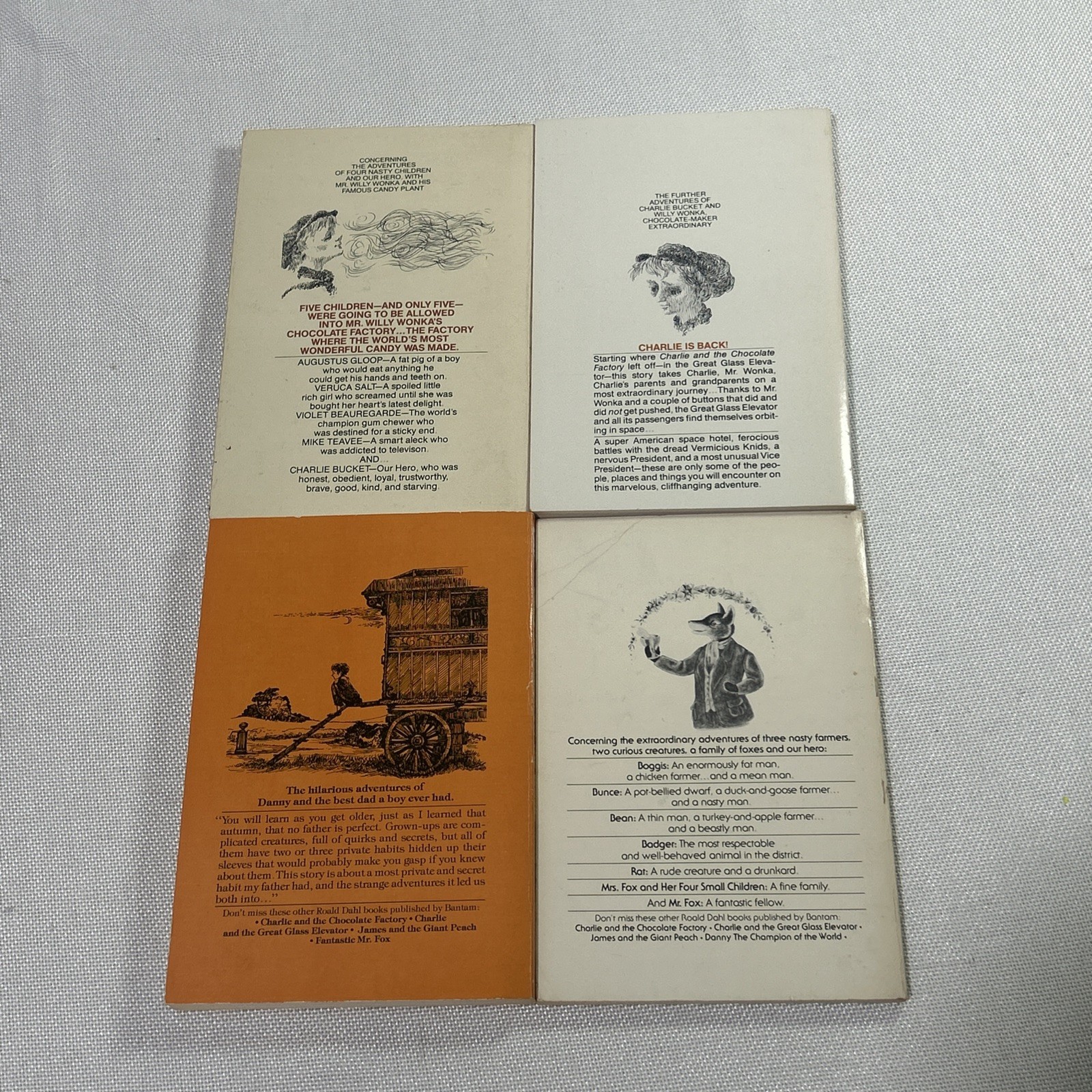 Roald Dahl 4 Illustrated PB Box Set 1st Skylark Charlie Factory +3 Slipcase