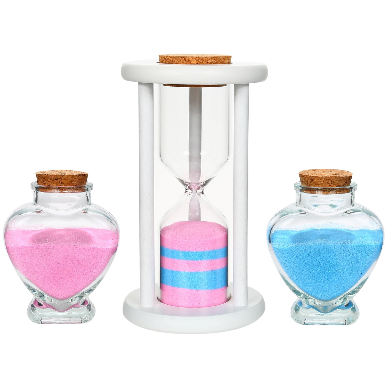 Unity Sand for Wedding Ceremony Set – 3 Pcs Small to Medium, White