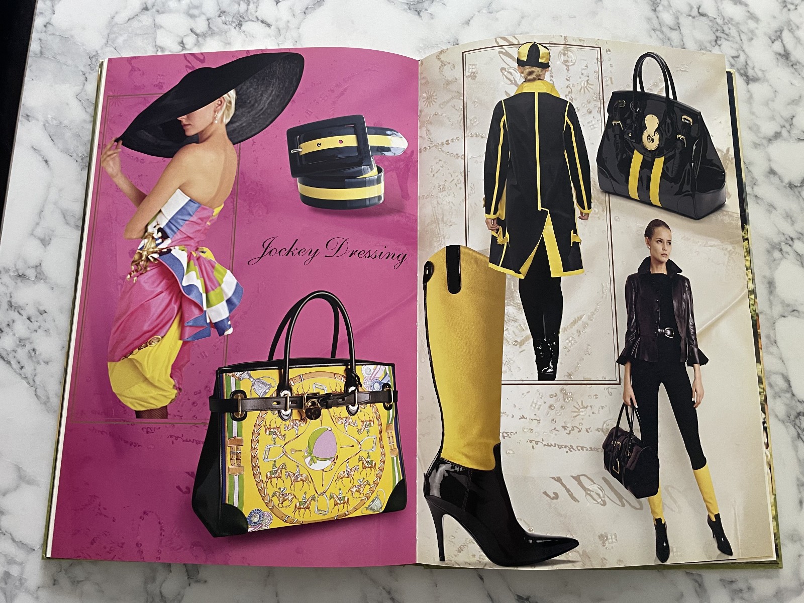 HUGE RARE 1st ED RALPH LAUREN 40TH ANNIV 88 PAGES FASHION DESIGN HARDCOVER BOOK