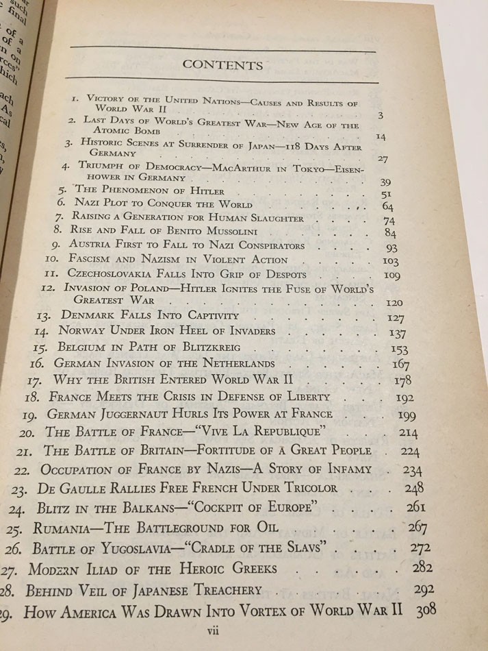 COMPLETE HISTORY OF WORLD WAR II FRANCIS TREVELYAN MILLER HC 999 PAGES 1945/47