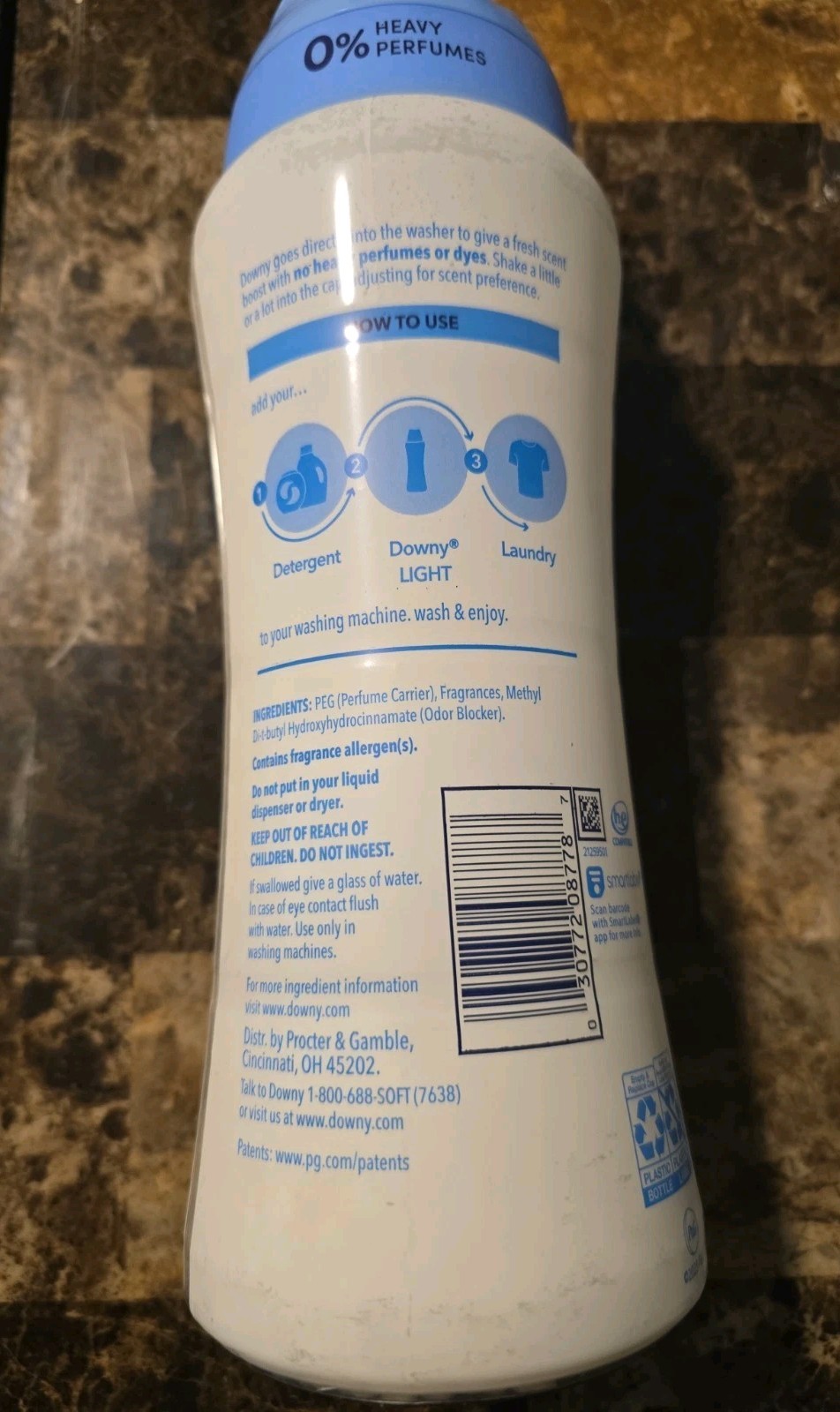 Downy Light Laundry Scent Booster Beads Ocean Mist, 18.2 oz (C061)