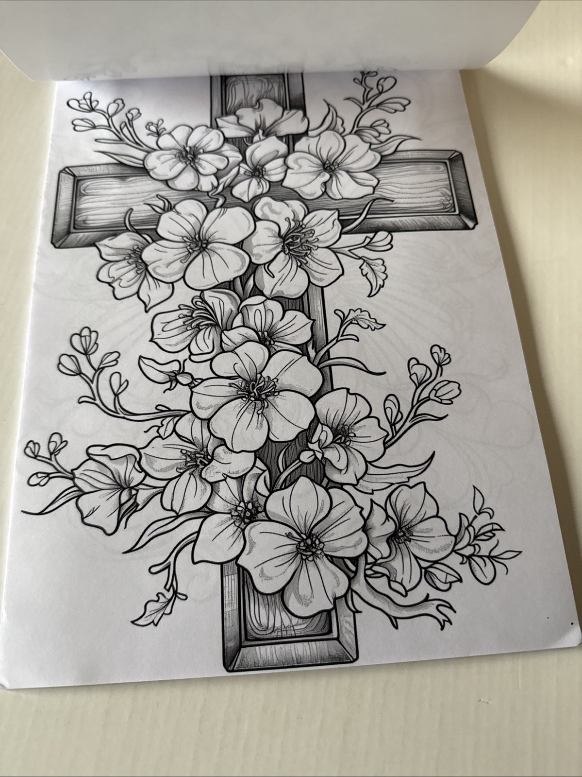 8 1/2 x 11 1/2 adult coloring book Tattoo NEW Shipping Included