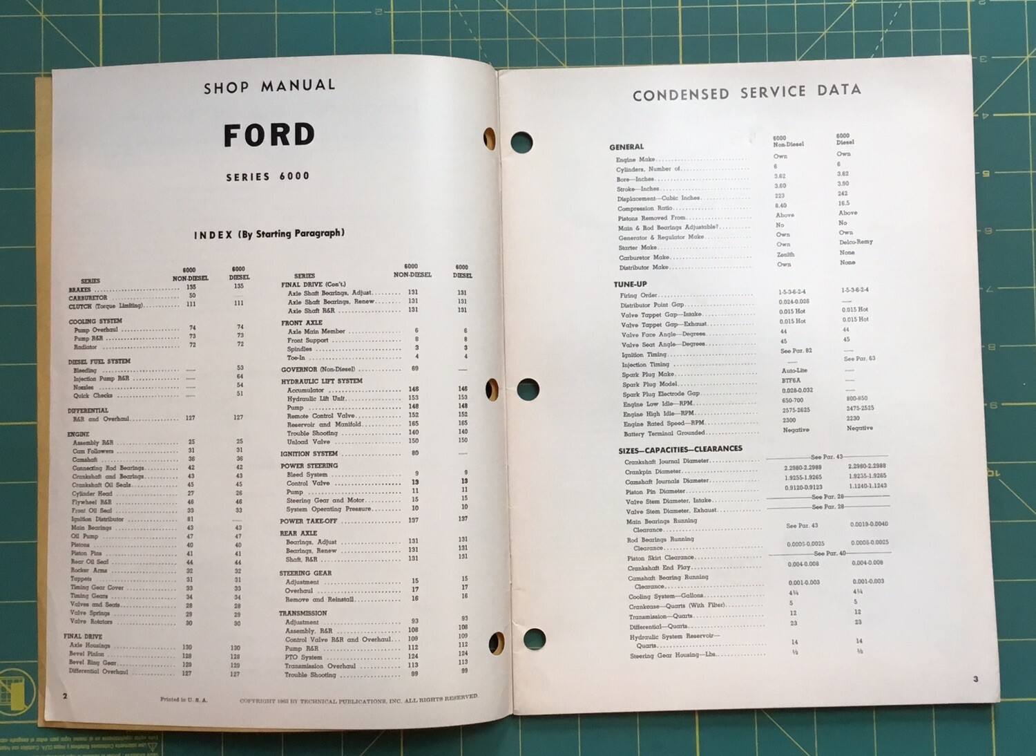 FORD I&T SHOP MANUAL NO. FO-14 SERIES 6000, 58 Pages, Very Useful!